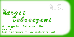 margit debreczeni business card